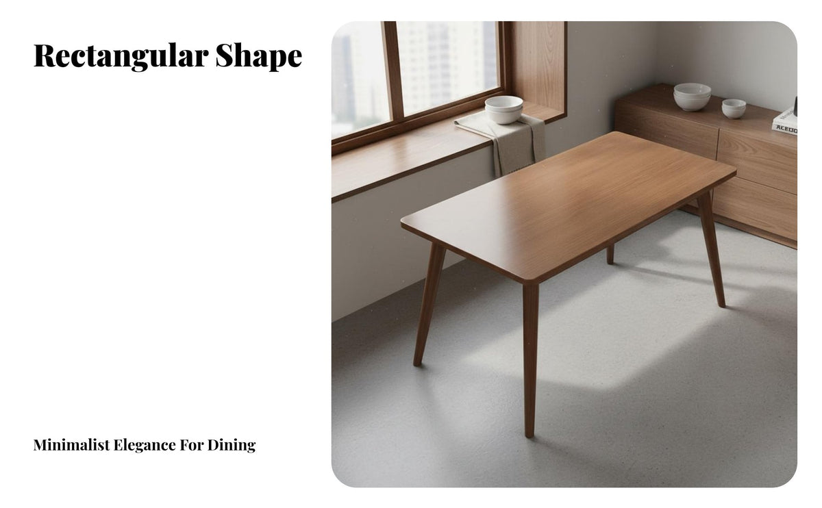 Rectangular Dining Table Space-Saving Walnut Color Dining Table for Homeowners, Restaurant Owners, Home, Morning Meal Corner, Living Room