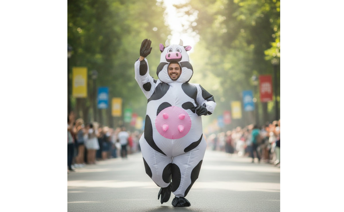 Inflatable Cow Suit | Full-Body, Cow Costume, for Halloween