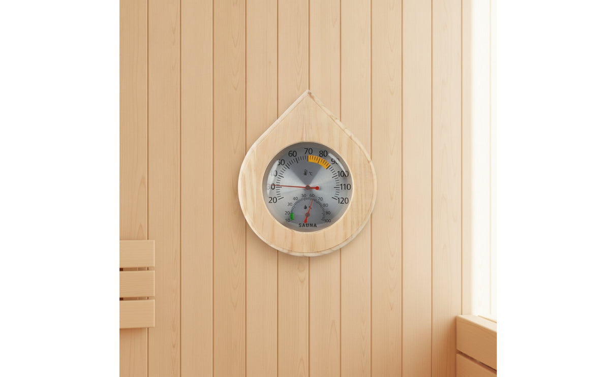 Sauna Thermometer with Hygrometer Heat-Resistant for Steam Room, Bathroom