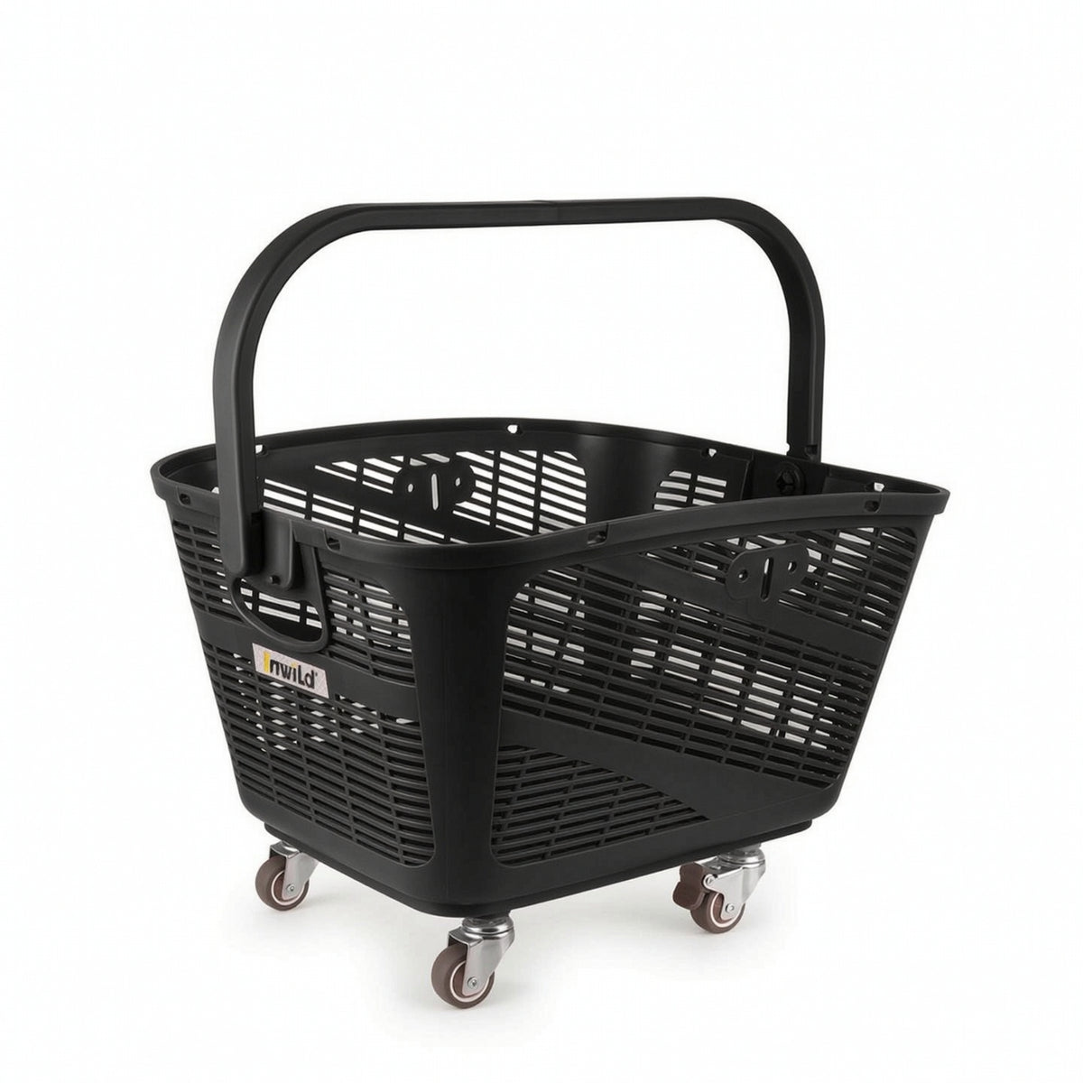Rear Bike Basket Quick Release Rear Bike Basket Bike Crate Wheeled Plastic for Shoppers, Grocery Shopping