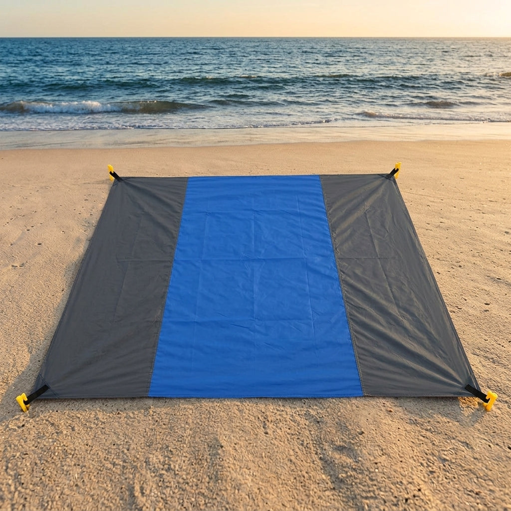 Picnic Blanket and Camping Mat for Travel, Waterproof Picnic Blanket and Outdoor Mat, Tear-Resistant 210T Polyester Taffeta, with Storage Bag