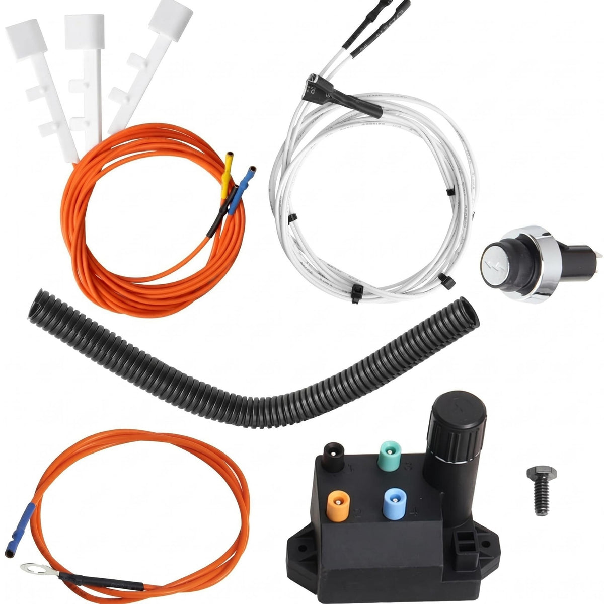 Replacement Ignition Kit Chrome Circlet Push-Button Ignition Switch Shielded