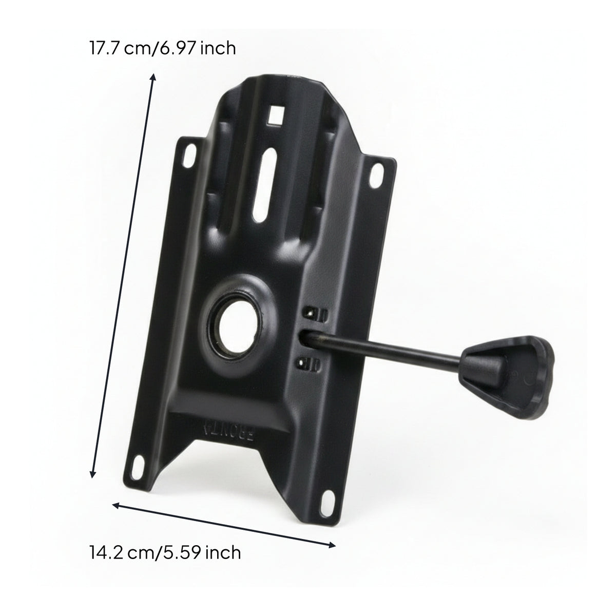 Stamped Chair Plate with Lever Heavy-Duty Seat Mechanism with Mounting Holes Standard Size Bracket High Capacity for Furniture Assembly