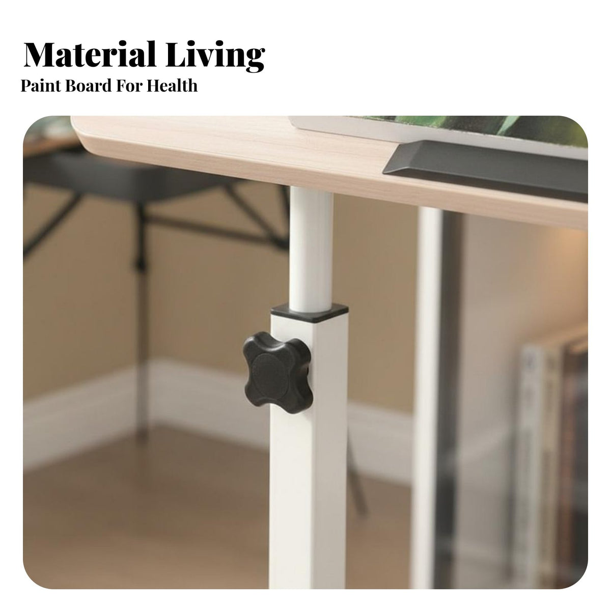 Sturdy Steel Frame Adjustable Drawing Table Multi-Purpose Tilting Drafting Table Height Adjustable Craft Station for Designers, Architects, Hobbyists, Classroom, School, Workshop, Office