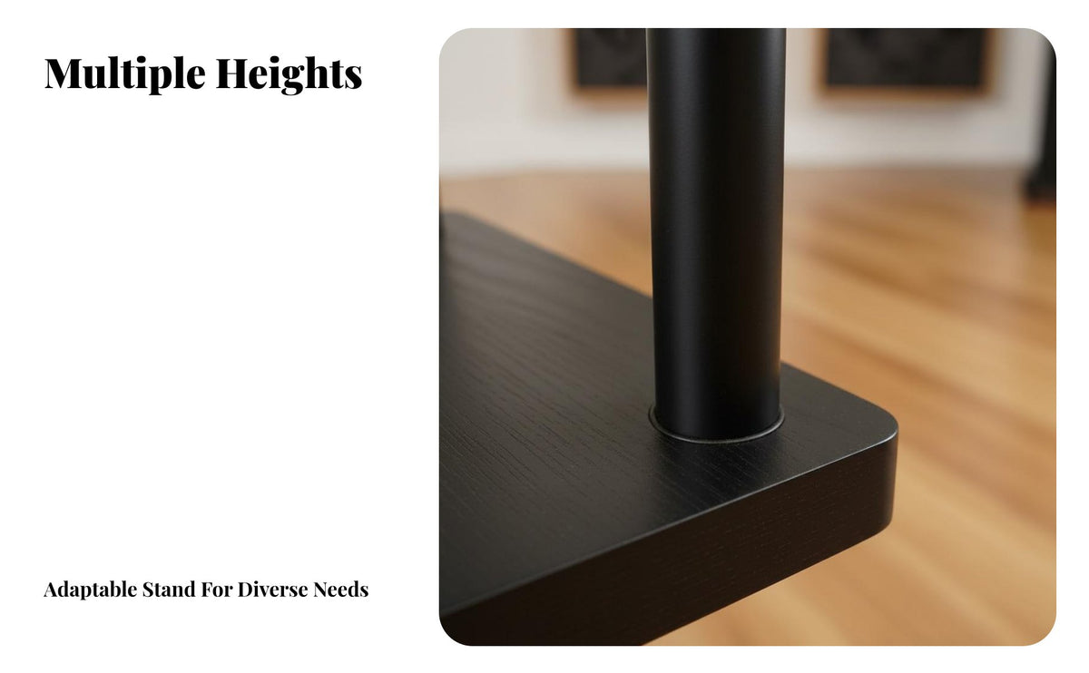 Shock Absorbing Desktop Speaker Stand Vibration Damping Bookshelf Speaker Stand Enhanced Stability Studio Monitor Riser Improves Sound Clarity for Home Theater Enthusiasts, Audiophiles, Music Producers