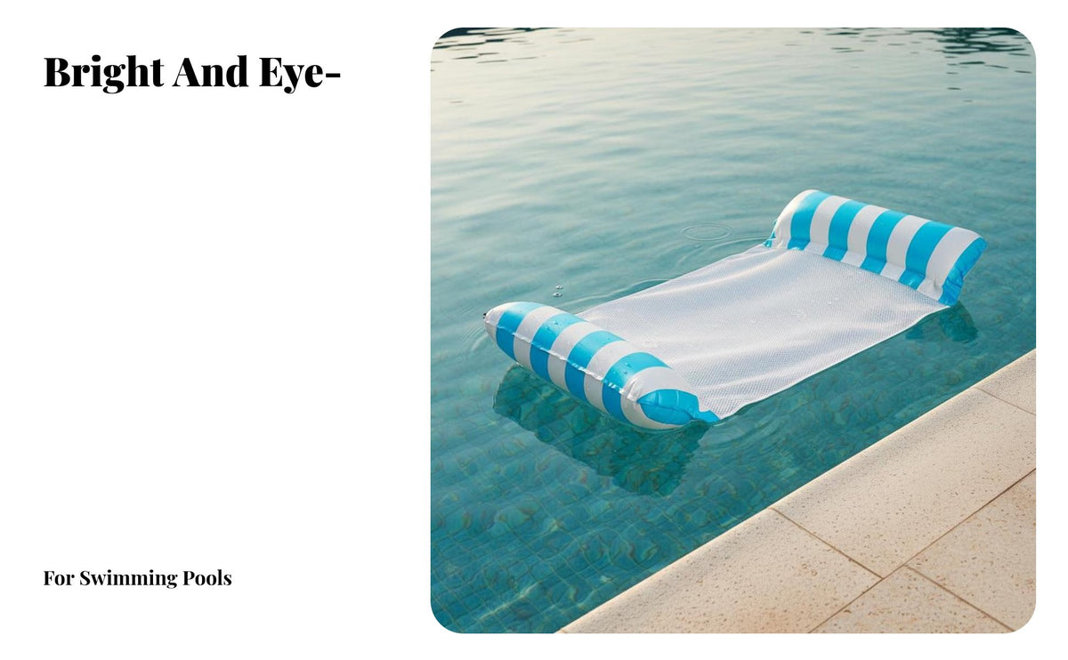 Inflatable Water Hammock Foldable Water Lounger Portable Inflatable Pool Hammock for Swimmers, Vacationers, Beach, Lake, Summer Vacation