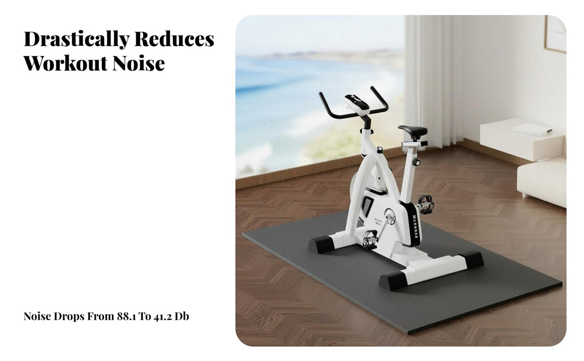 Treadmill Mat Noise Reducing Stationary Bike Mat Non-Slip for Apartment