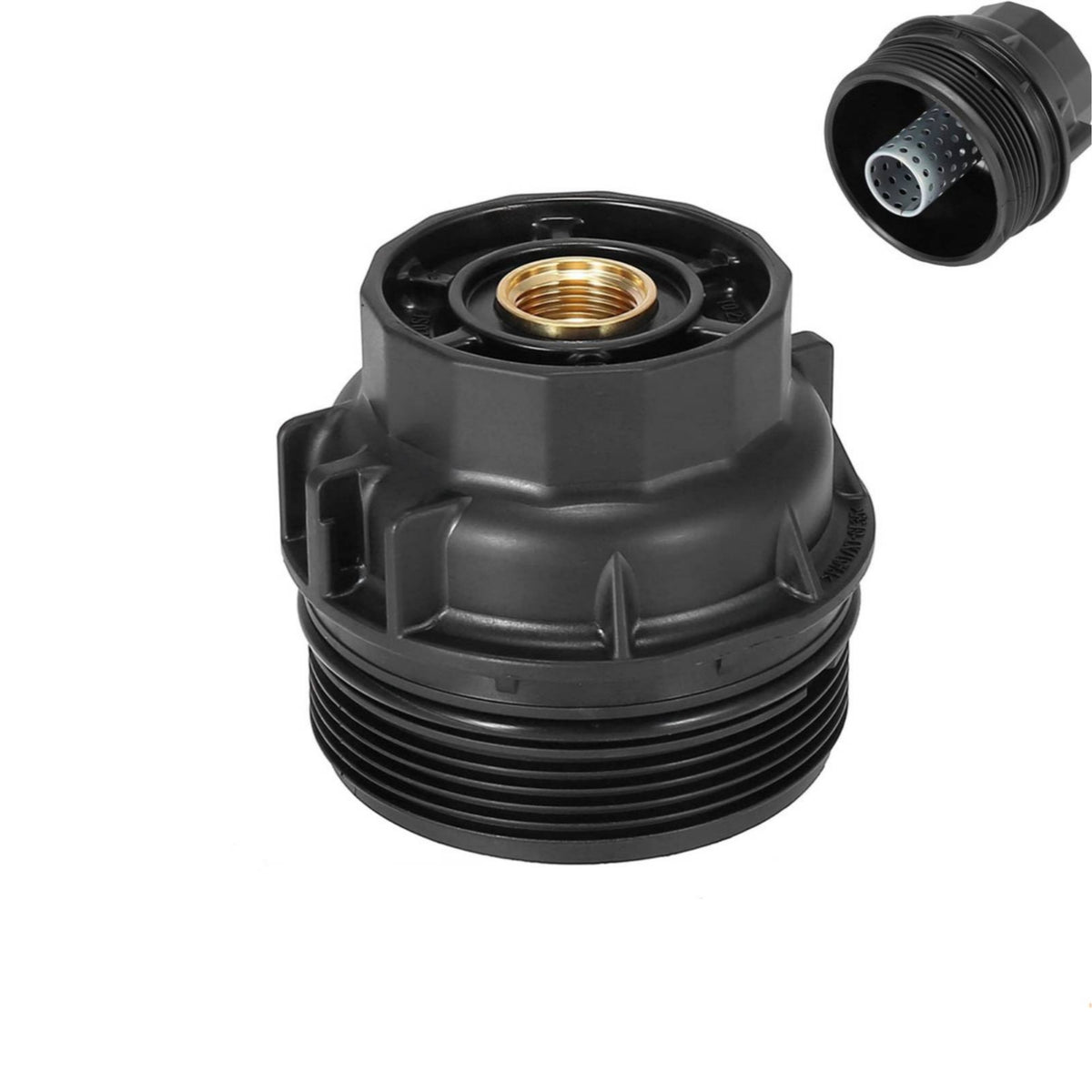 Replacement Oil Filter Cap with Metal Tube Accurate-Fit Oil Filter Cap Threaded Complete for DIYers, Mechanics