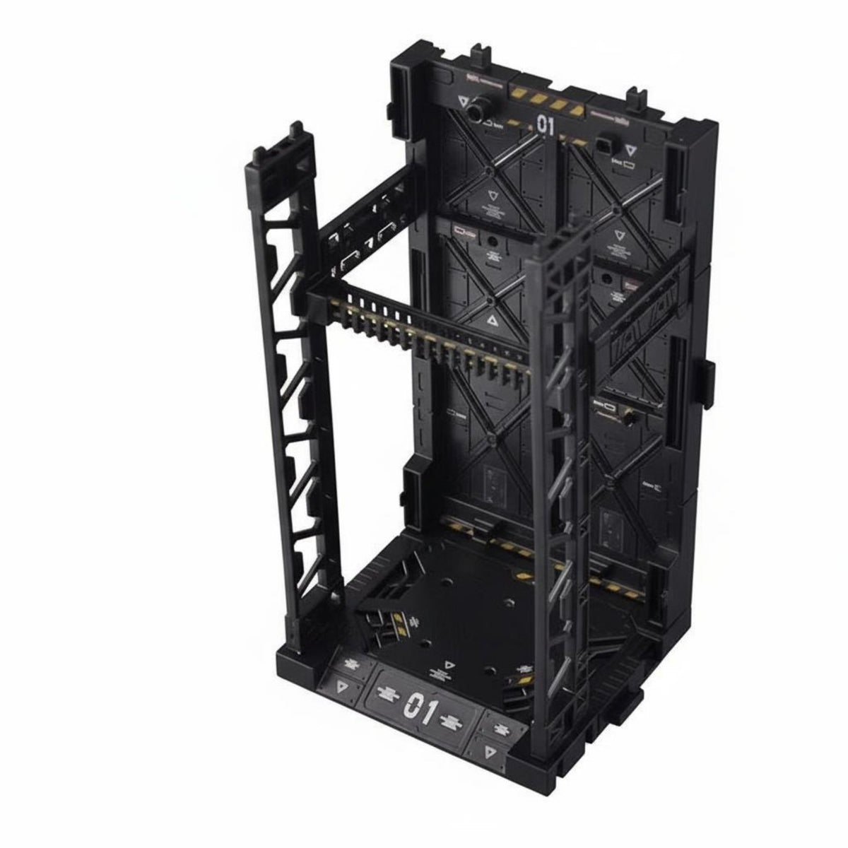 Buildable Mecha Display Hangar Expandable Stackable Display Hangar No Glue Required Modular Model Garage for Mecha Model Fans, Hobbyists