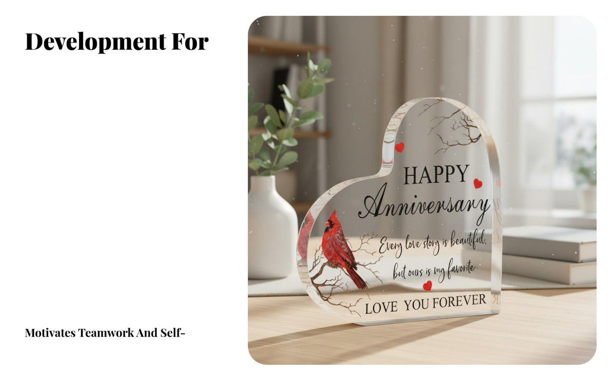 Acrylic Keepsake Heart Shaped Gratitude Quote Sturdy Stand for Son