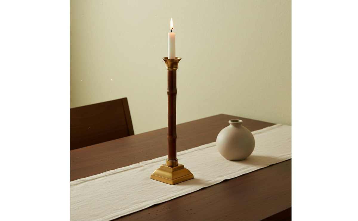 2 Pieces New Chinese Design Silver Aluminum Candle Holder Electroplated Finish Decorative Candle Stand Easy to Clean Home Decor Multi-Use Organizer for Interior Decorators, Sample Room, Homestay, Hotel