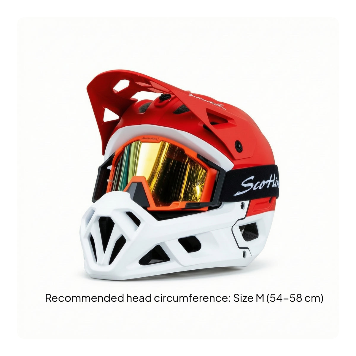 Safety Full Face Mountain Bike Helmet Customizable Fit Full Face Bike Helmet Rugged Impact Resistant for Trail Riding