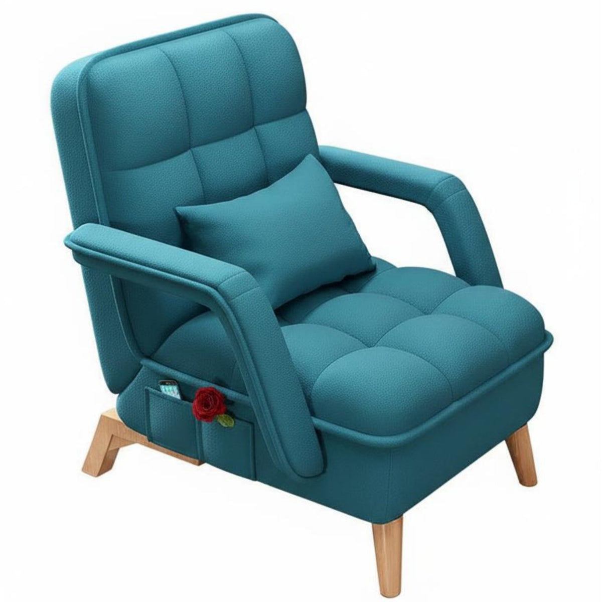 Foldable Design Adjustable Folding Lounger Multi-Position Adjustable Floor Lounger with Armrests ErOn the proceednomic Support Recliner Chair for Adults, Students, video game enthusiasts, Bedroom, Living Room, Balcony, resting