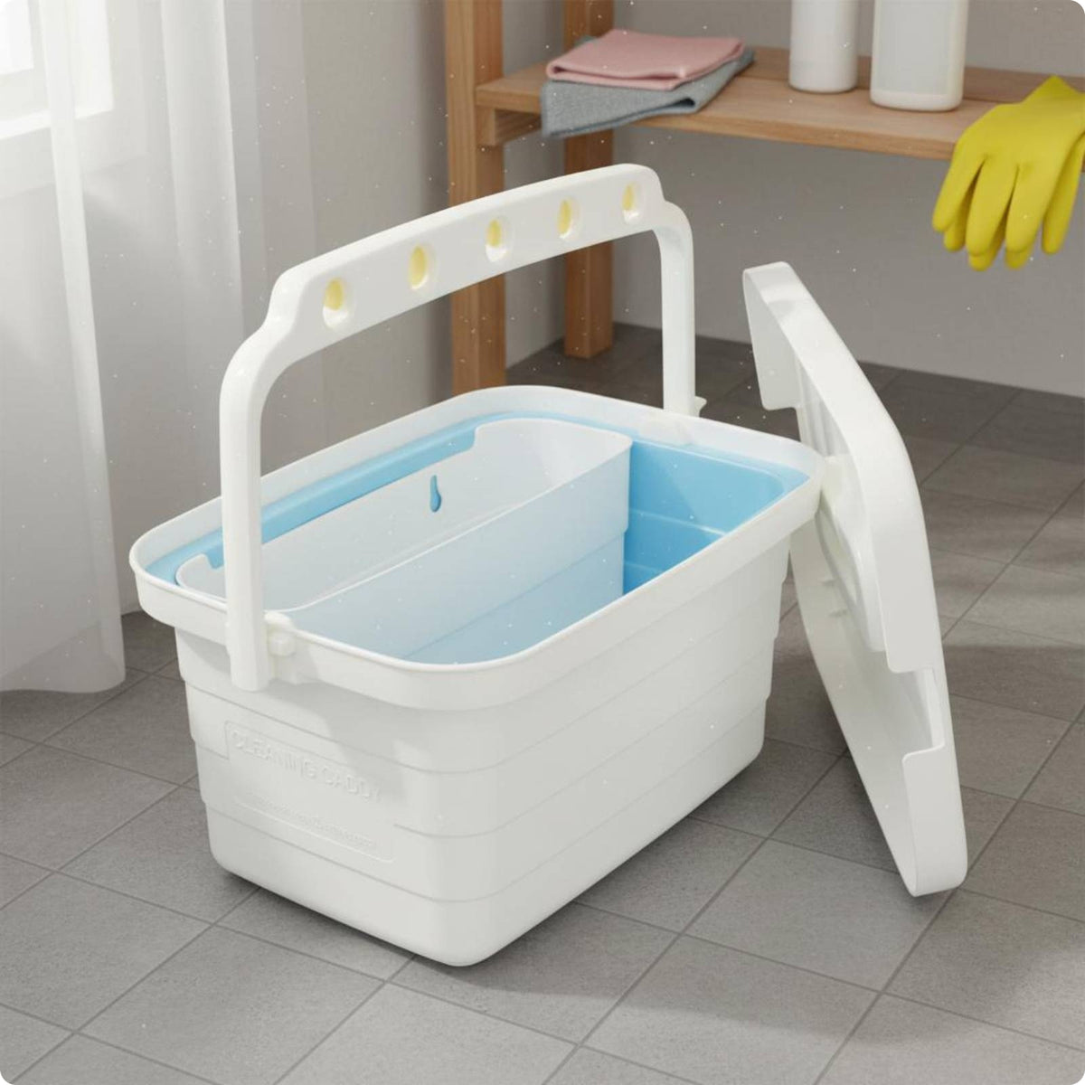 Plastic Cleaning Container Multi-Purpose Lidded Storage Container Easy to Stow