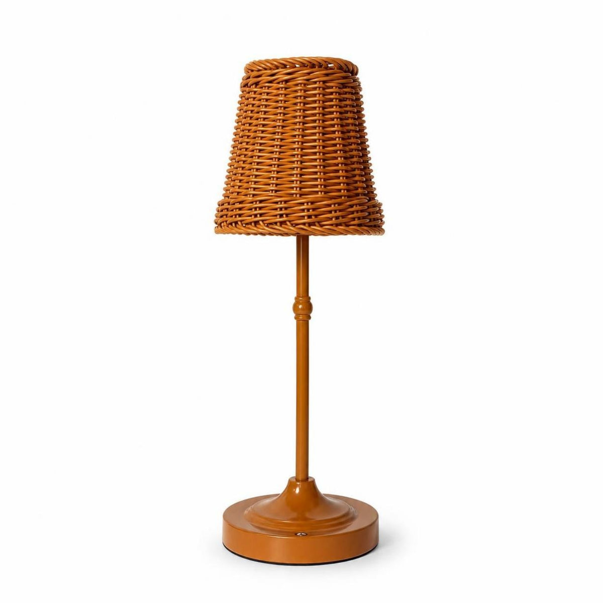 Dimmable Table Lamp with Rattan Shade Cozy Rattan Table Lamp Vintage Compact for Patio