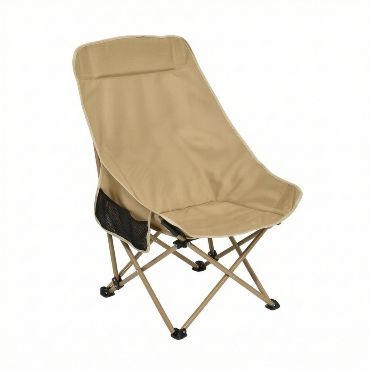 Camping Chair with Carry Bag Padded Folding Chair with Side Pocket Furniture High-Back Portable for Campers, Fishing, Picnics