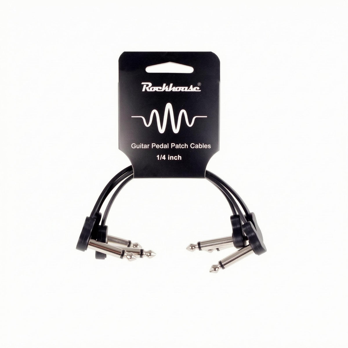 3 Pieces Compact Guitar Pedal Cable Cable Molded Angled Cable Cable Black Audio Lead Metal Plugs