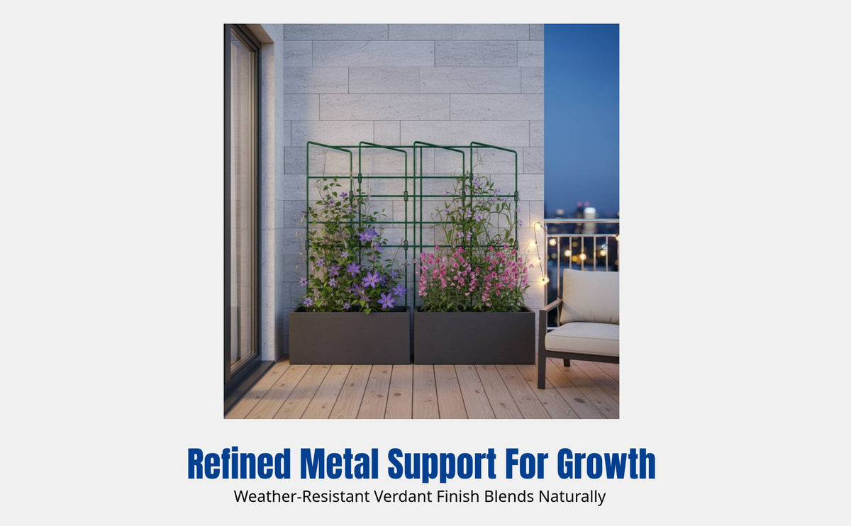 Outdoor Cucumber Trellis, Metal Frame for Climbing Vegetables, Courtyard Balcony Stand