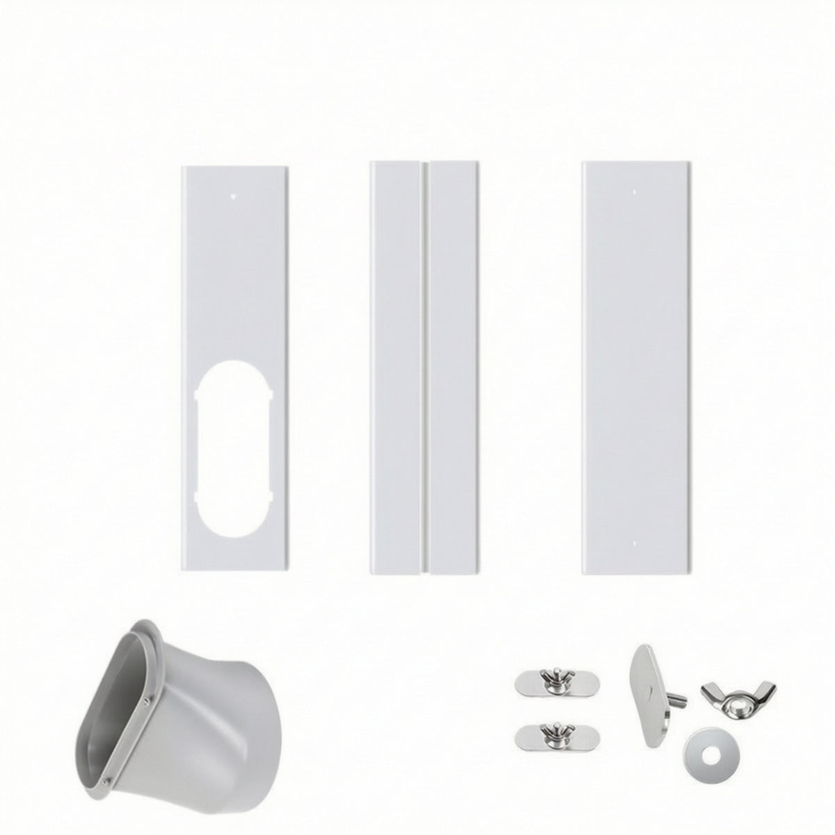 Slim Air Conditioner Window Kit Easy to Install Air Conditioning Window Vent Adapter Long-Lasting Hardware Allall-Inclusive for Renters, Homeowners, Apartments, Bedrooms