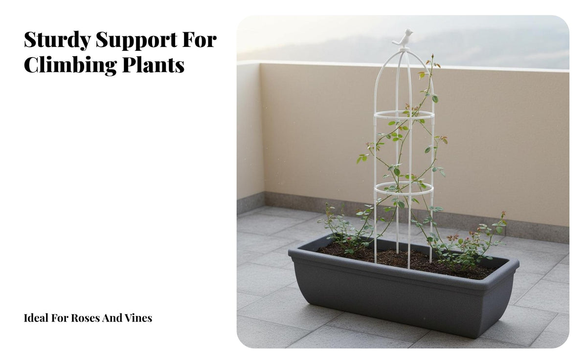 Potted Plant Climbing Frame European Design Decorative Garden Spire Climbing Plant Obelisk for Balcony, Patio