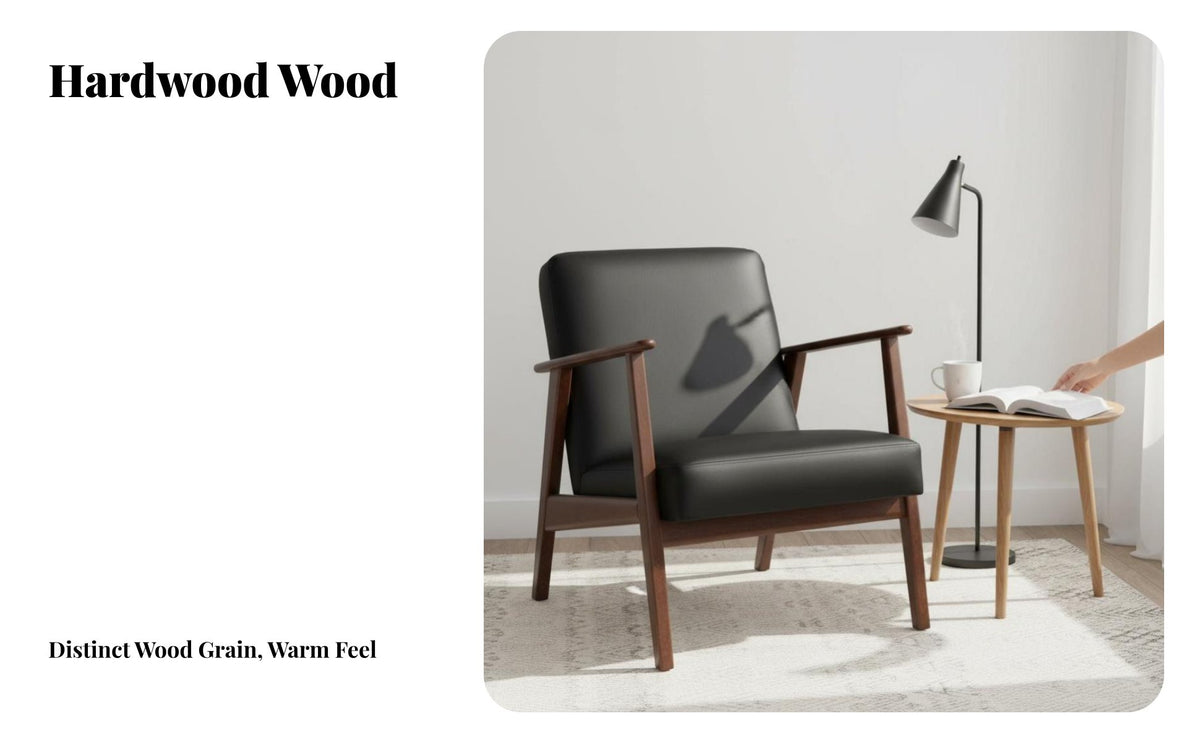 Minimalist Design mid-centurymid-century-mid-century-century design supportchair Supportive & Comfortable Wooden Frame Accent Chair long-lasting Construction Seating Furniture for Adults, Bedroom, Study