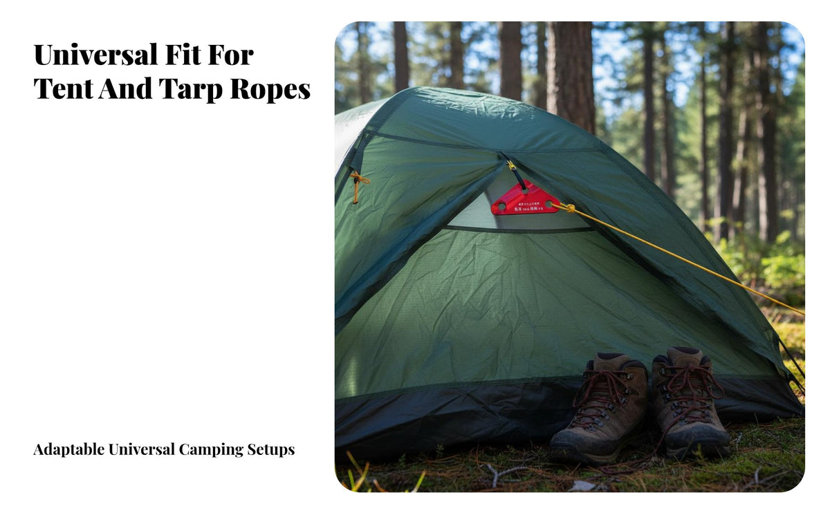 Anti-Slip 3-Hole Triangular Rope Buckle Quick Adjustment 3-Hole Cord Lock Windproof Guyline Adjuster Long-Lasting for Campers, Hikers, Backpackers, Camping, Hiking, Backpacking
