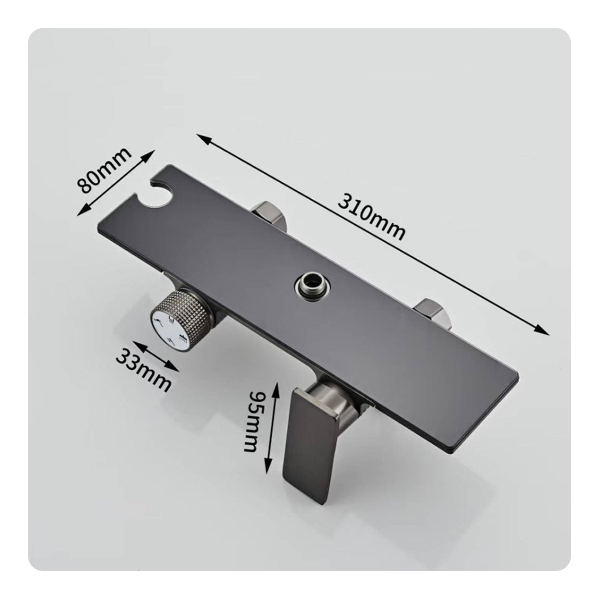 Wall Mounted Shower System High Pressure Gunmetal Gray Shower Combo Includes Bidet Sprayer for Hotel