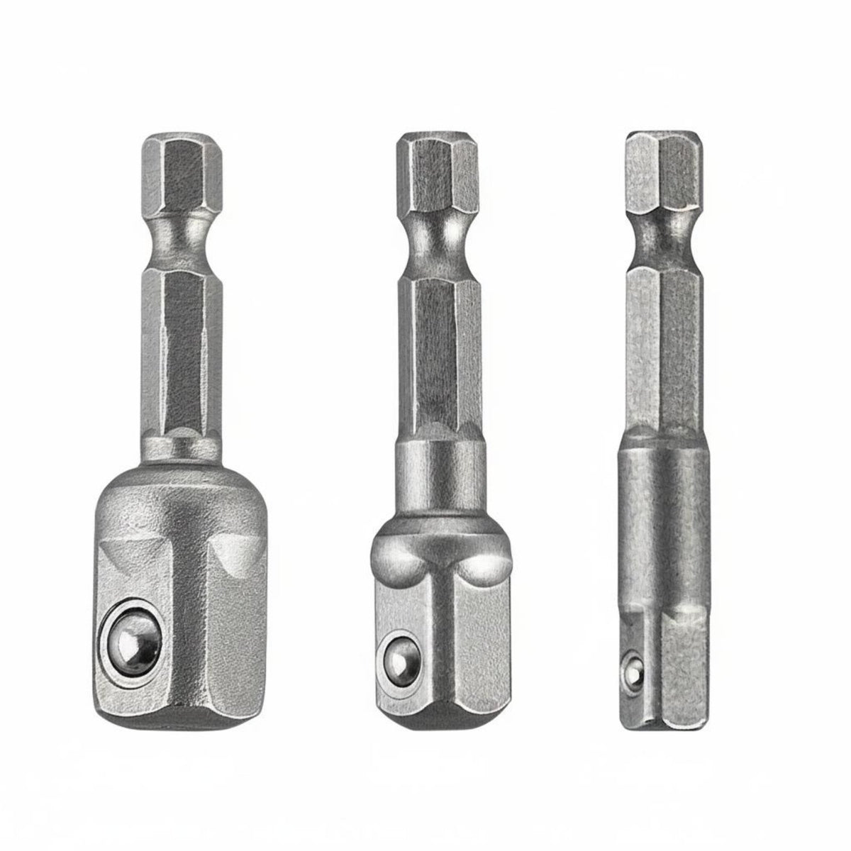 4 Pieces Self-Locking Drill to Screwdriver Adapter Chrome Vanadium Steel Hex Shank Adapter Universal Quick Release Bit Holder Wide Compatibility for Workshop, Repair, DIY