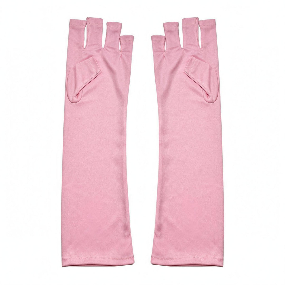 Open Fingertips Fingerless Manicure Gloves Polyester Fingerless Nail Gloves Stitched Edges Nail Lamp Glove Soft Material