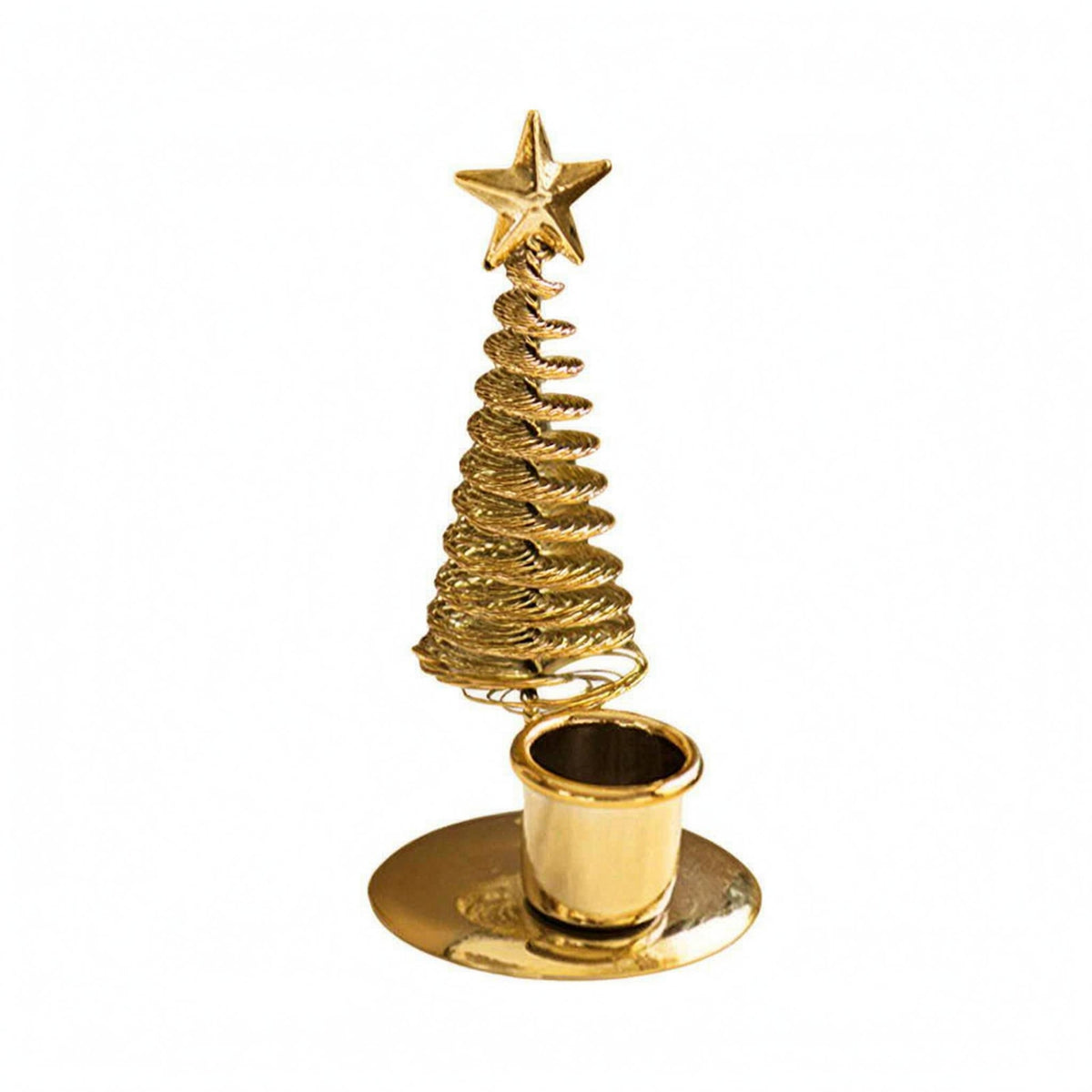 Christmas Tree Candle Holder Openwork Wire Christmas Tree Holder Decorative Holiday Decor