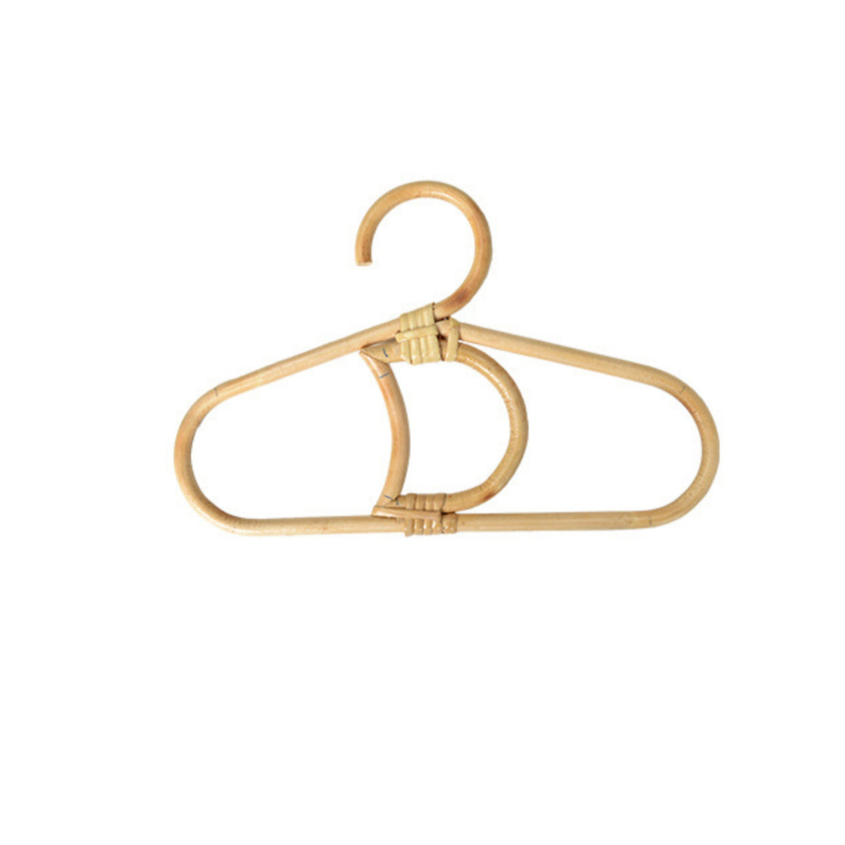 Rattan Clothes Hanger Rustic Rattan Hanger Lightweight for Infant, Kids, Closet