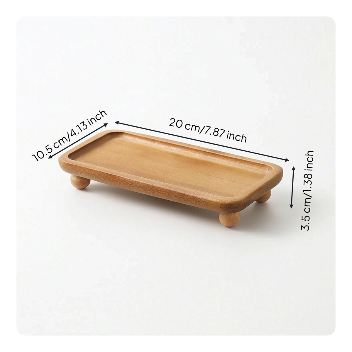 Raised Serving Tray with Legs Smooth Wood Tea Tray Versatile Sturdy for Minimalists