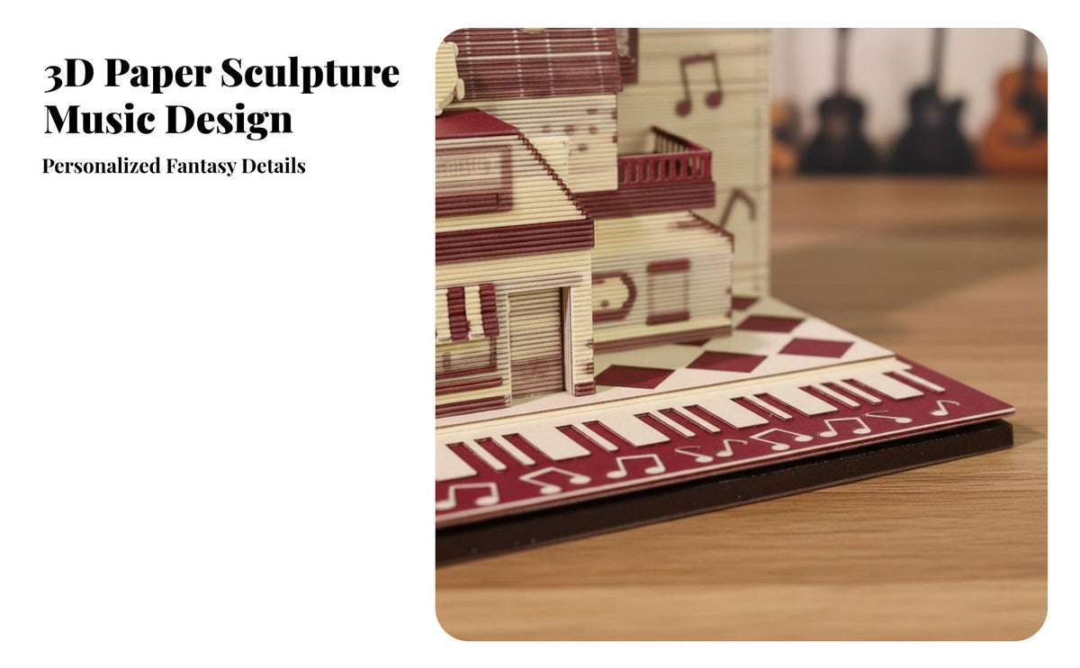 Creative Gift 3D Art Memo Pad Surprise Reveal Tear-Away Paper Sculpture Multi-Functional for Away Ice Workers, Professionals, Study Room