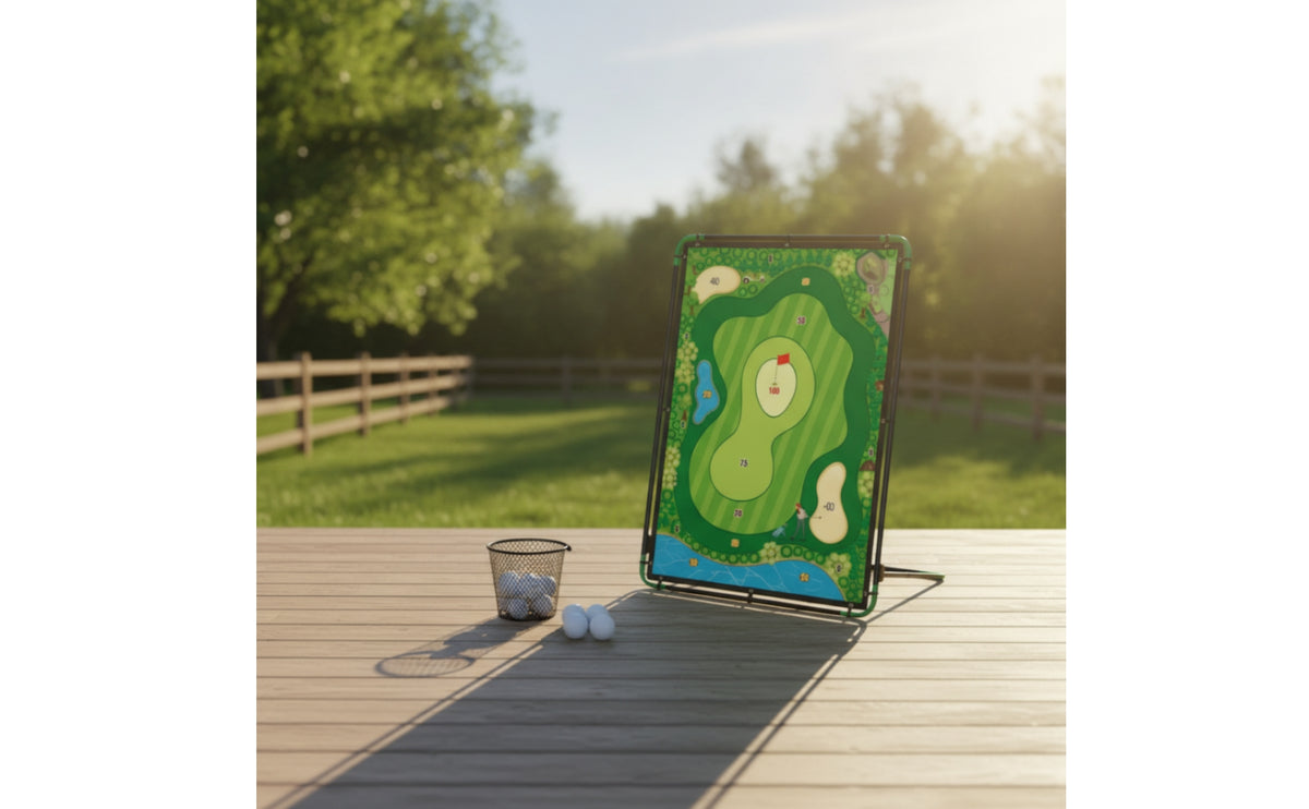 Metal Frame Rectangular Target Board Cylindrical Iron Support Double-Sided Golf Target Set for Practice