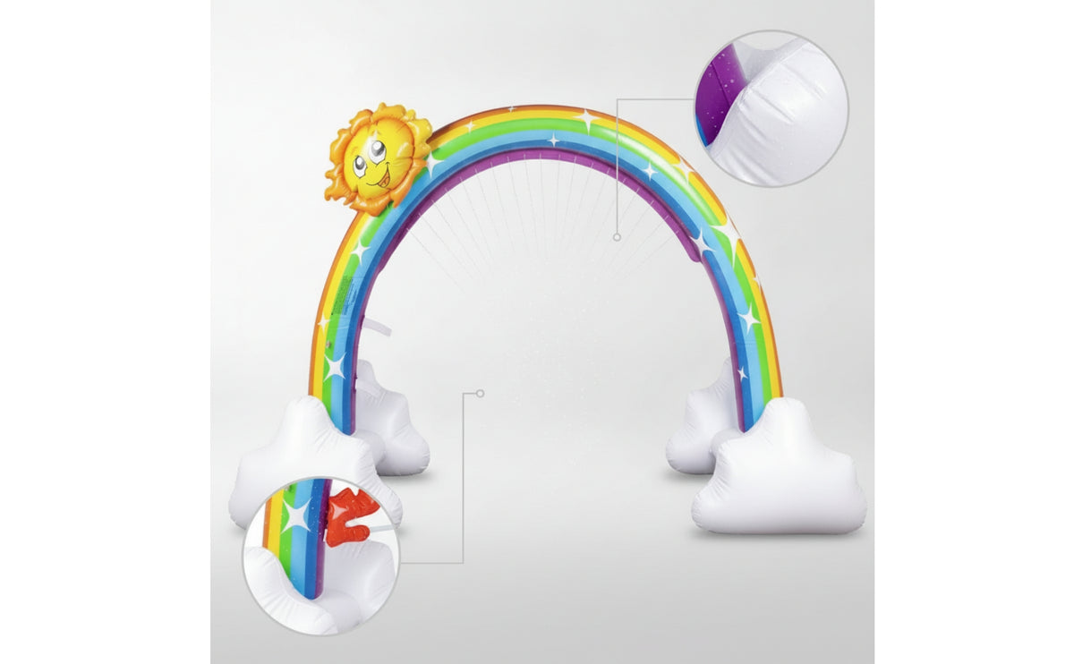 Rainbow Arch Sprinkler Puncture-Resistant Inflatable Rainbow Sprinkler Portable