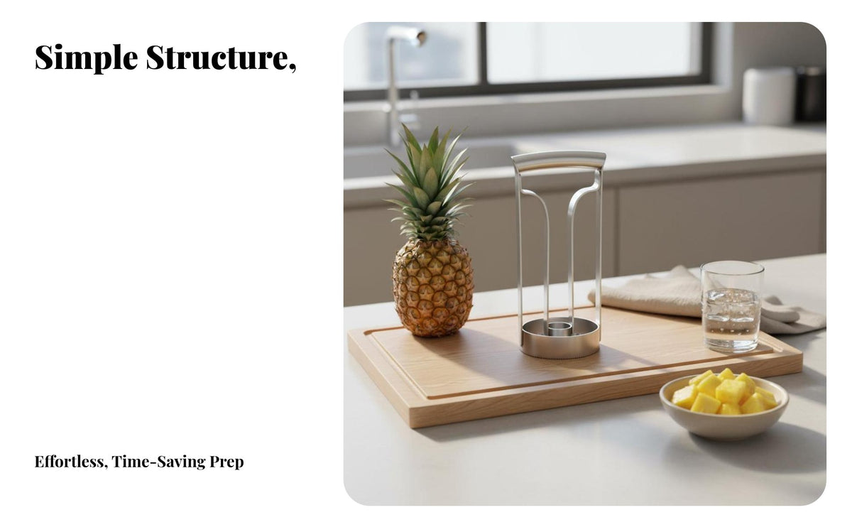 Stainless Steel Pineapple Cutter Food-Grade Pineapple Corer Cutter Kitchen Gadget Easy to Use Time-Saving for Fruit Shops