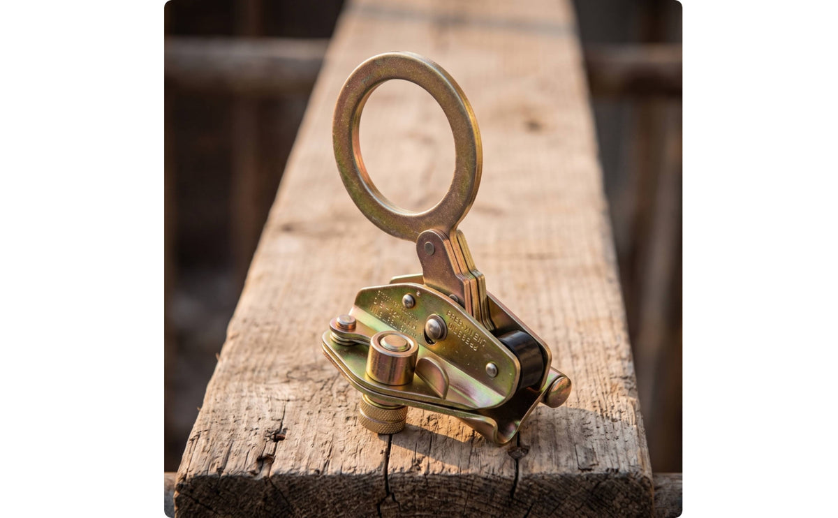 Self-Locking Fall Arrester Heavy-Duty Rope Grab with Loop Secure Device for Roofers