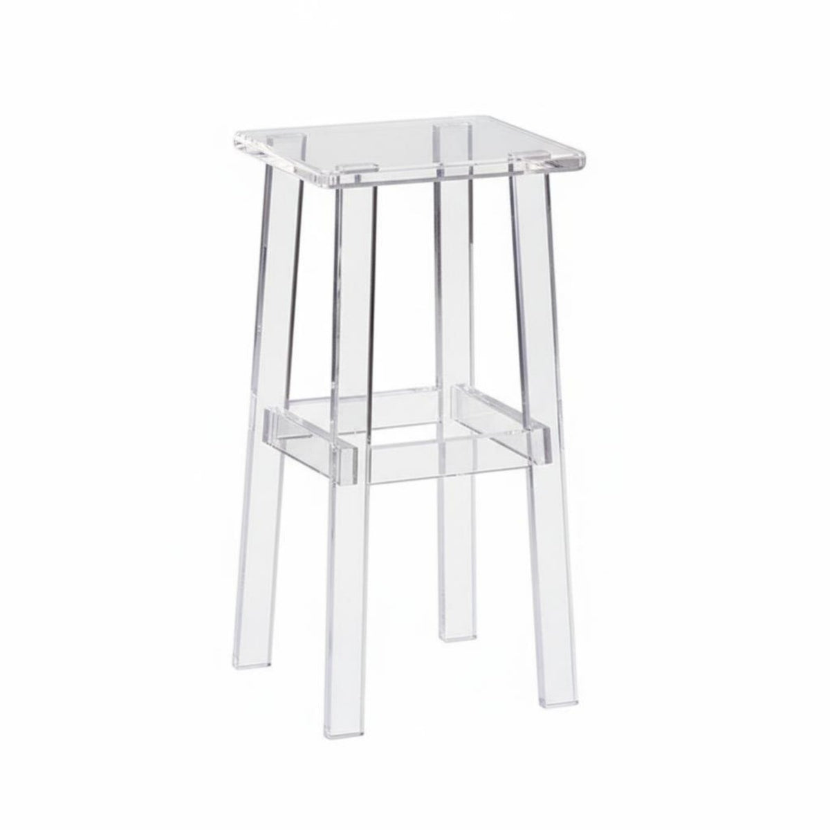 Clear Acrylic Stool Thickened Construction Transparent Stool Minimalist Design