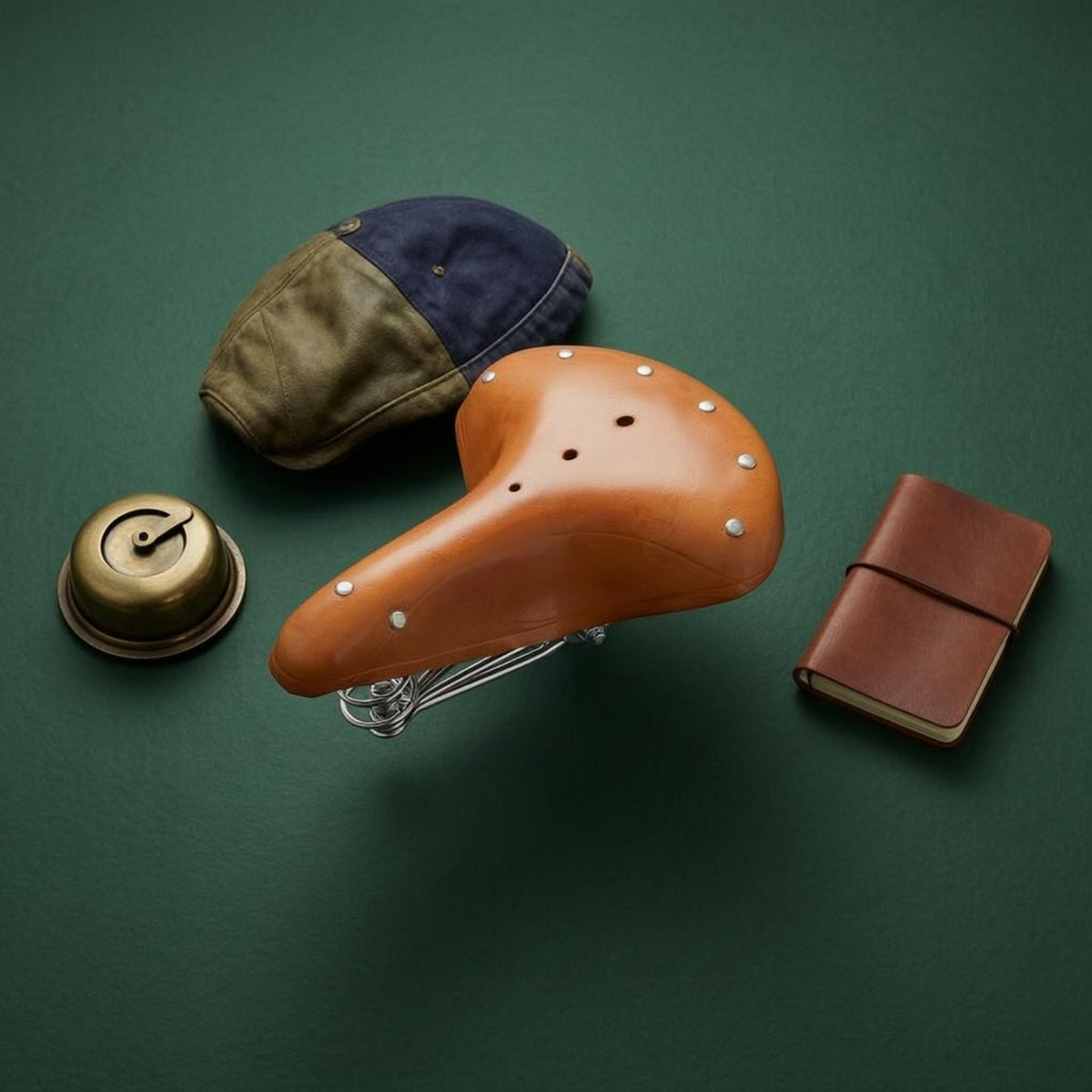 Shock Absorption Vintage Bike Saddle Metal Rivets Spring Bike Saddle