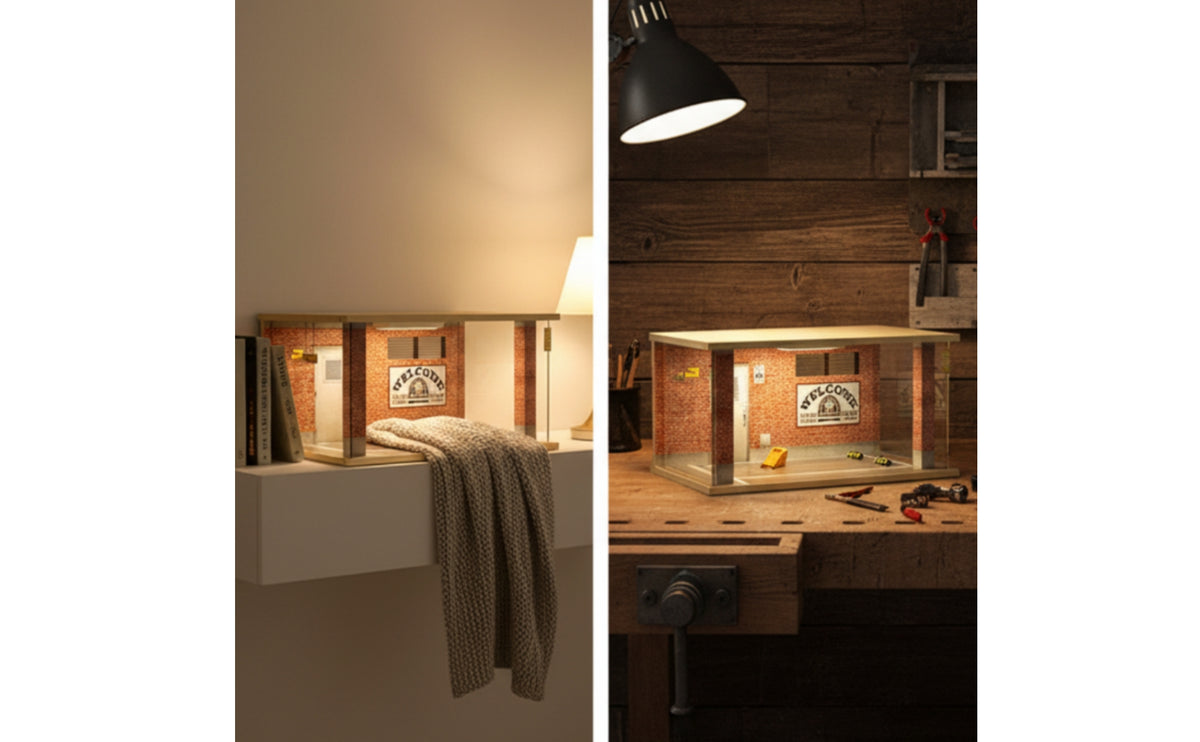 1:18 Scale Garage Diorama With light | Decorative, Parking Garage Diorama