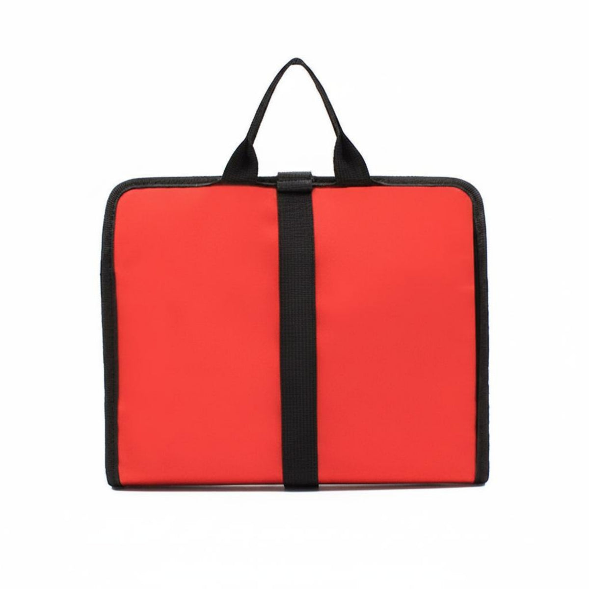 Foldable Storage Bag Mesh Pockets Nylon Storage Bag Front Strap Handled Zipper Pouch