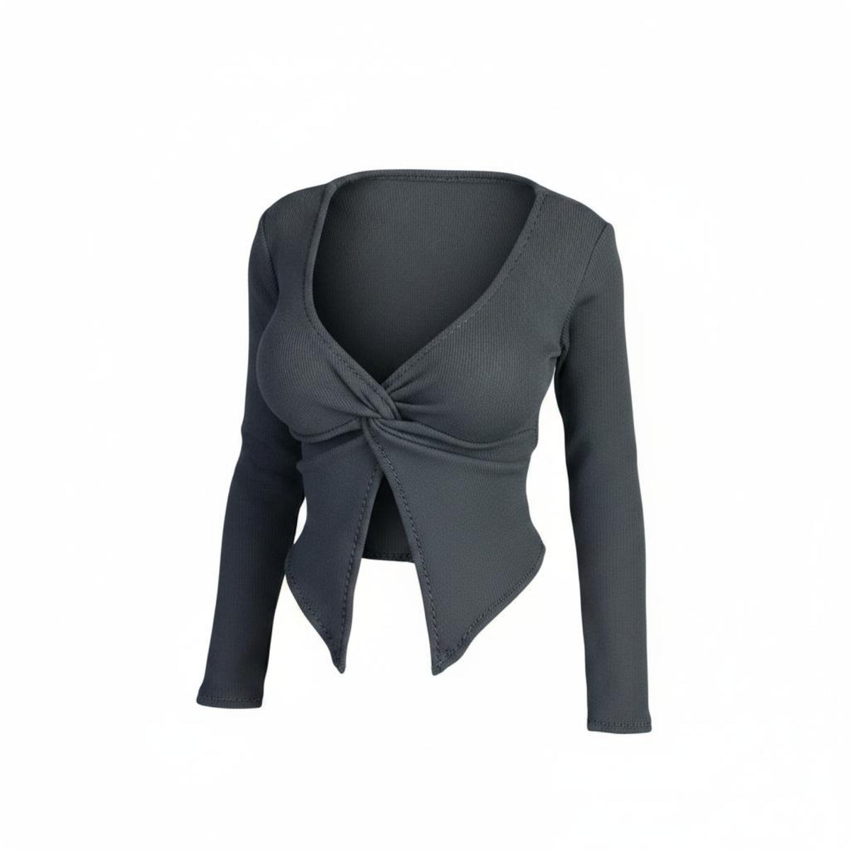 Irregular Cut 1/6 Scale Female Outfit Fashion Design Twist Neck Shirt Set Easy to Dress Ripped Skirt Outfit for Collectors, Hobbyists