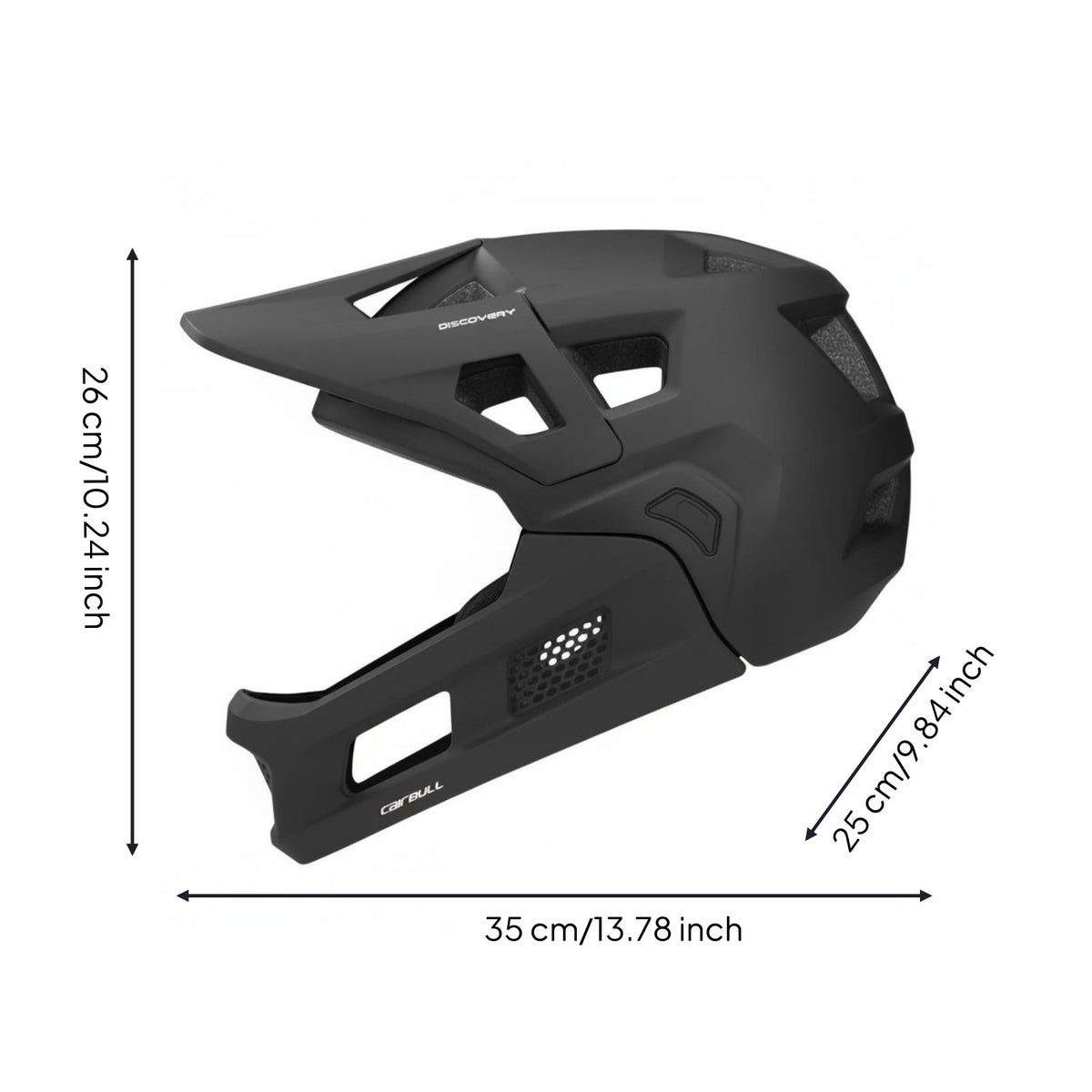 Removable Chin Bar Mountain Bike Full Face Helmet Breathable Full Face Mountain Bike Helmet Ventilated Safety Gear Vented Design for Trail-Road