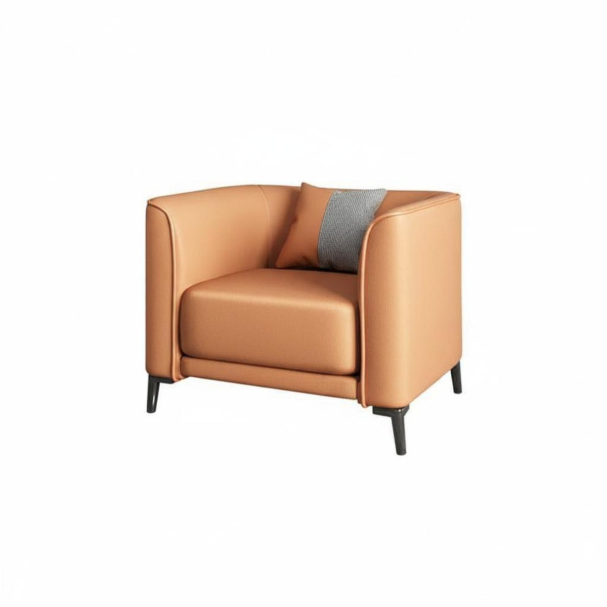 Modern Design Barrel Chair Full rearrest Accent Armchair Sturdy Frame Lounge Seating Ergonomic Shape for Business Owners, Interior Designers, Reception Area, Hotel Lobby, Small Spaces, Living Room