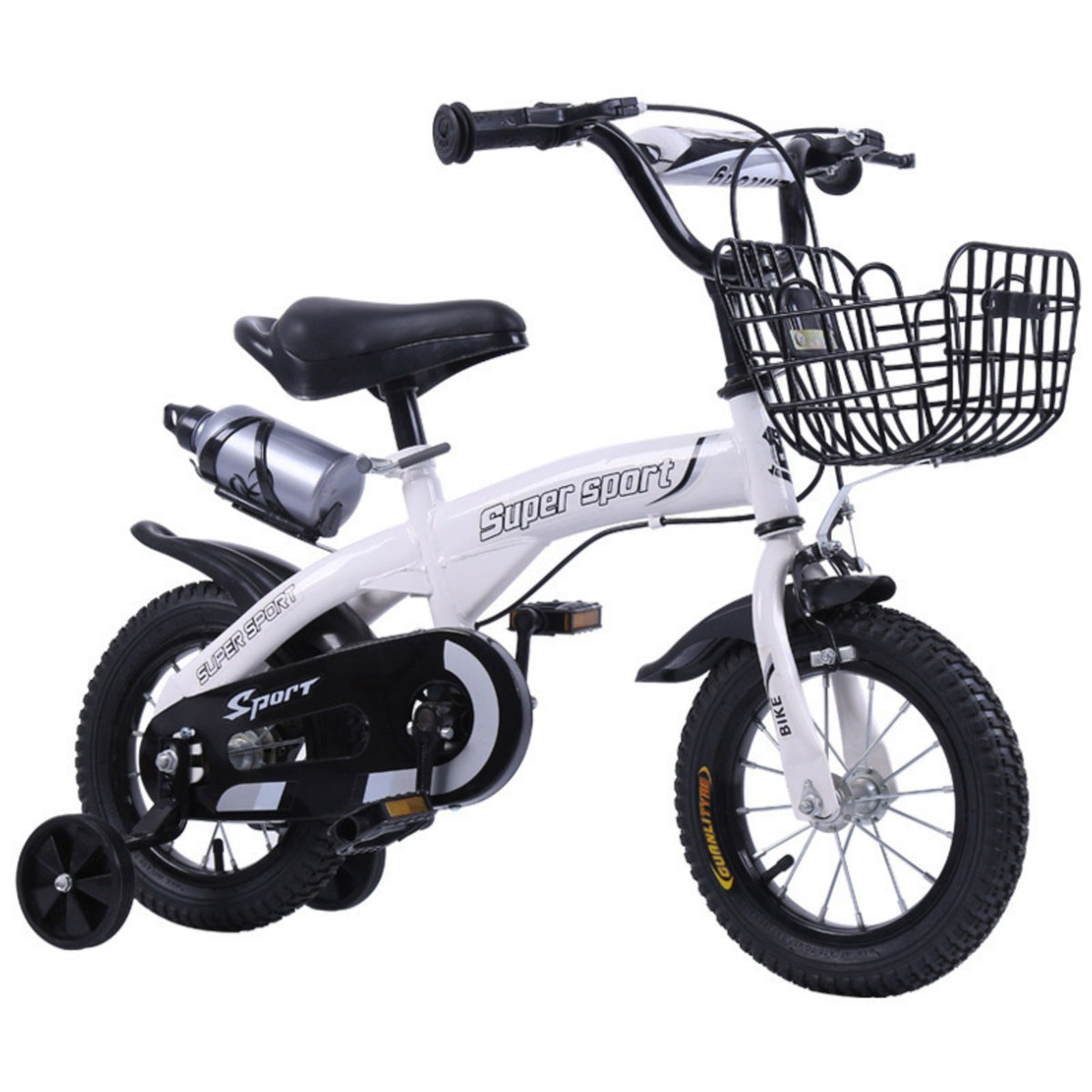Kids' Training Wheel Bike Water Bottle Included Children's Basket Bike