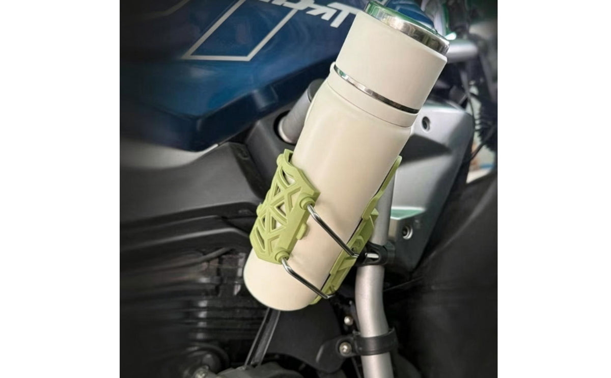 Self-Tightening Motorcycle Cup Holder Adjustable Handlebar Cup Holder Universal Fit Vehicle Accessory Anti-Slip