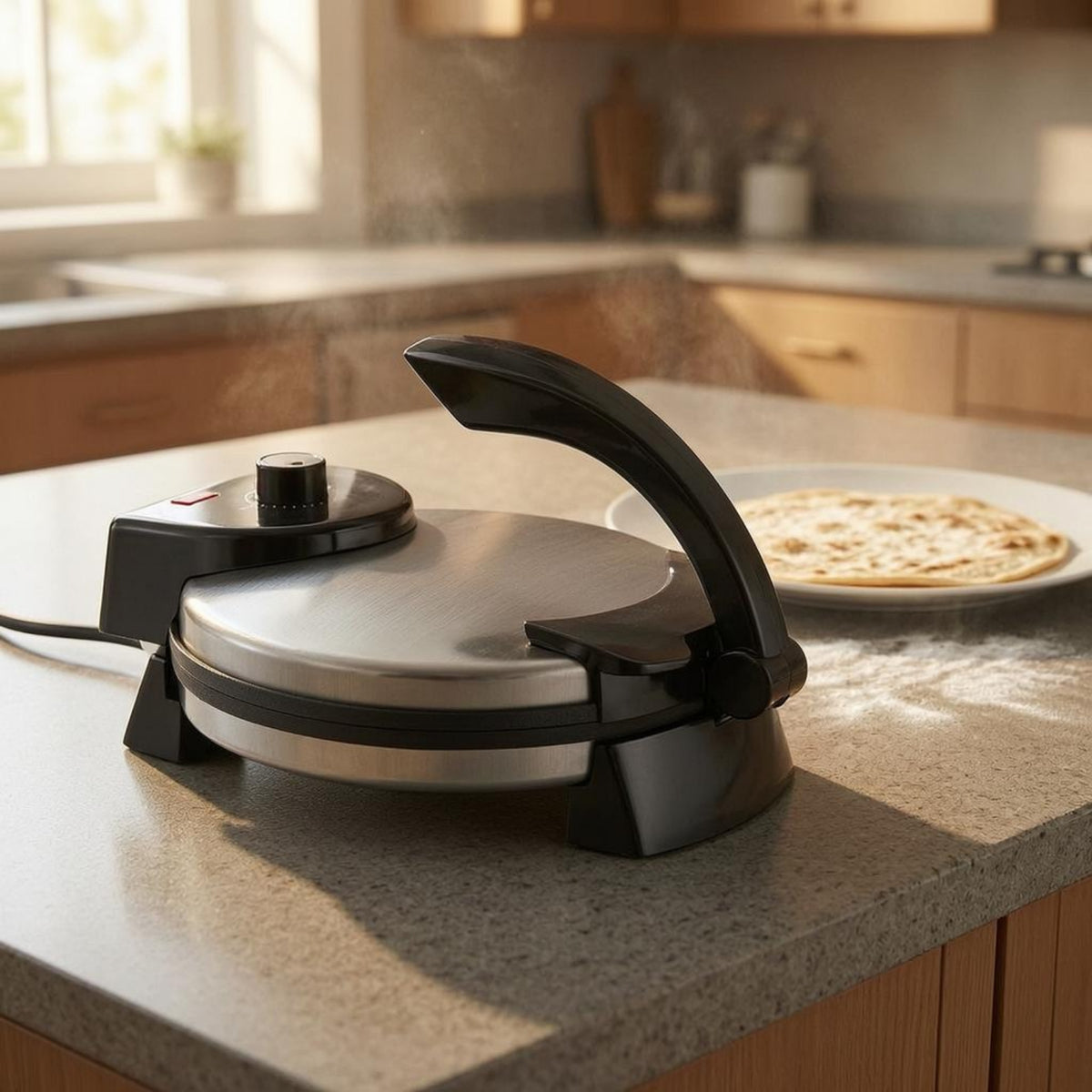 Electric Crepe Griddle Control Knob Countertop Crepe Griddle Black Handle