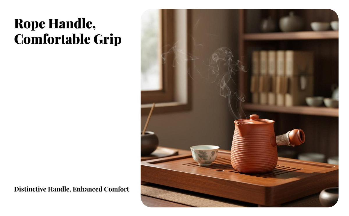 High-Temperature Fired Chinese Design Tea Warmer Set Heat-Resistant Ceramic Teapot with Candle Heater Handmade Teapot Warmer Set Built-in Strainer for Gift Givers, Home Entertainers, Adults, Living Room, Office, Kitchen
