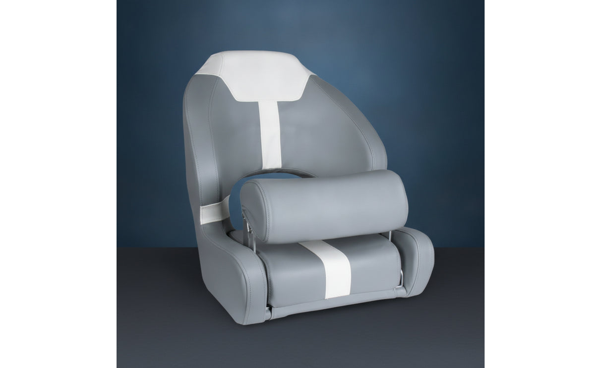 Helmsman Chair with Supportive Cushion Padded Marine Seat with High Backrest Boat Seat with Supportive Cushion All-Day Comfort