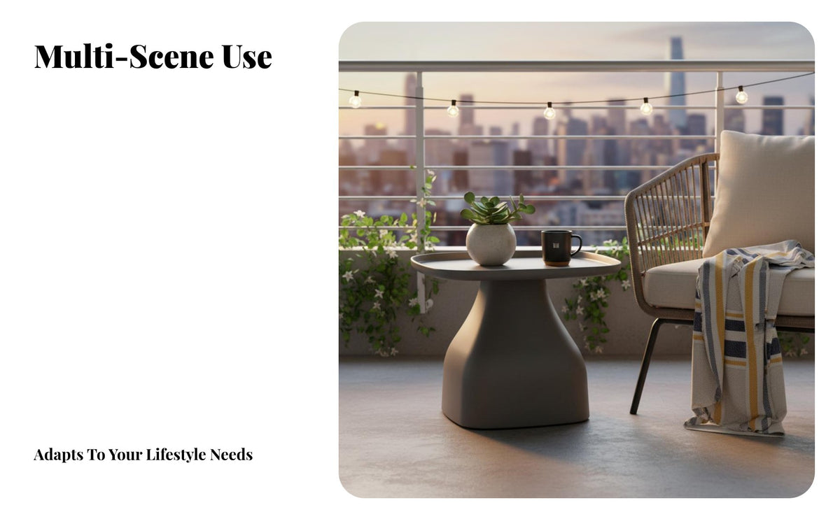 Modern Design Pedestal End Table Minimalist Design Household Furniture Versatile Use Nightstand Easy Assembly for Apartment Dwellers, Young Adults, Living Room, Balcony, Small Areas, Bedroom